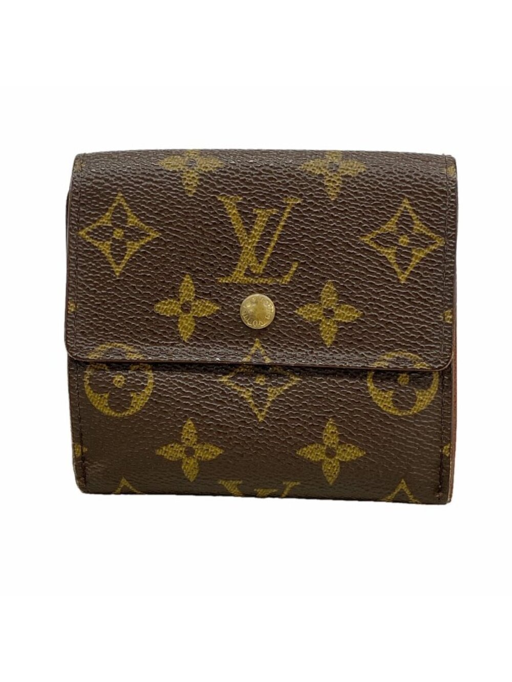 Louis Vuitton Trifold Wallet Monogram Porte Monnaie Billets Cartes Credit Brown